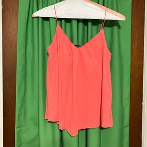 American Eagle Outfitters Coral Asymmetrical Sleeveless Camisole